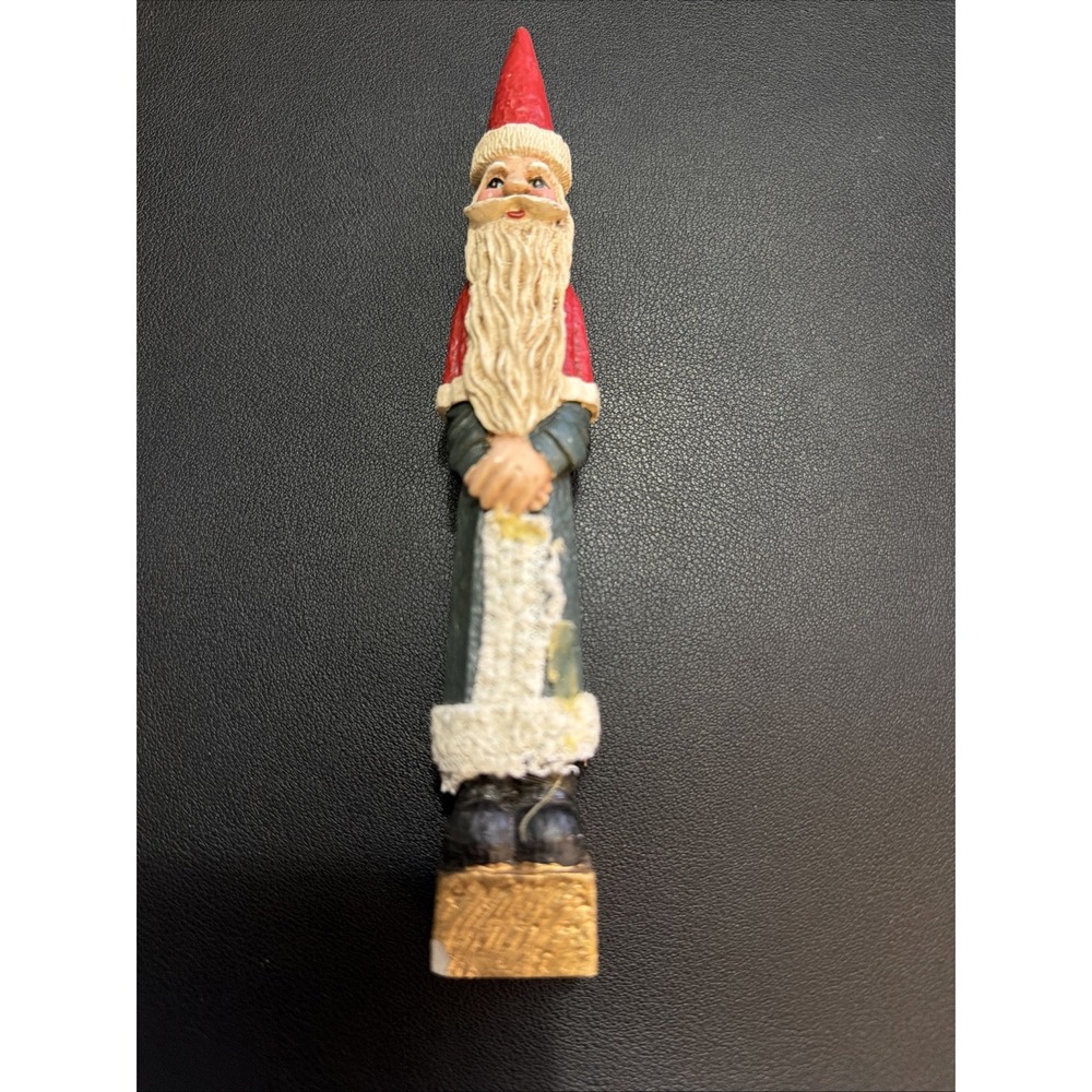 Vintage Santa Claus Thin Resin Figurine Christmas Decoration 7"